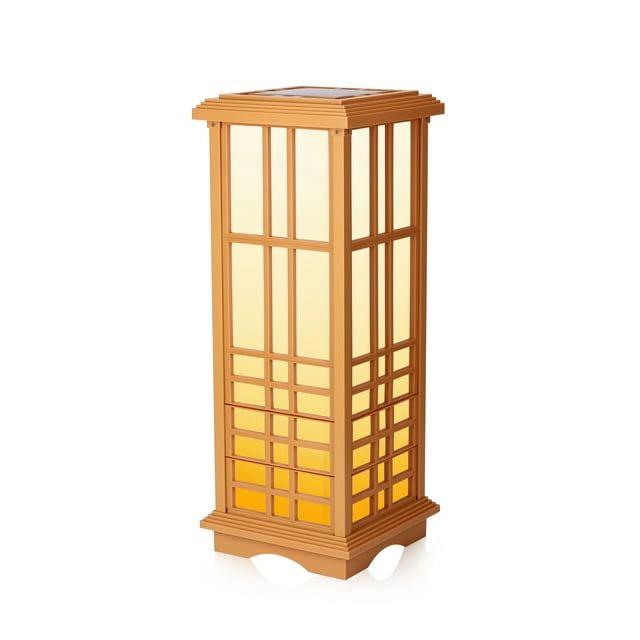 Techko Solar Zen Lantern ¨C Amber or White Light (Height 24.5")