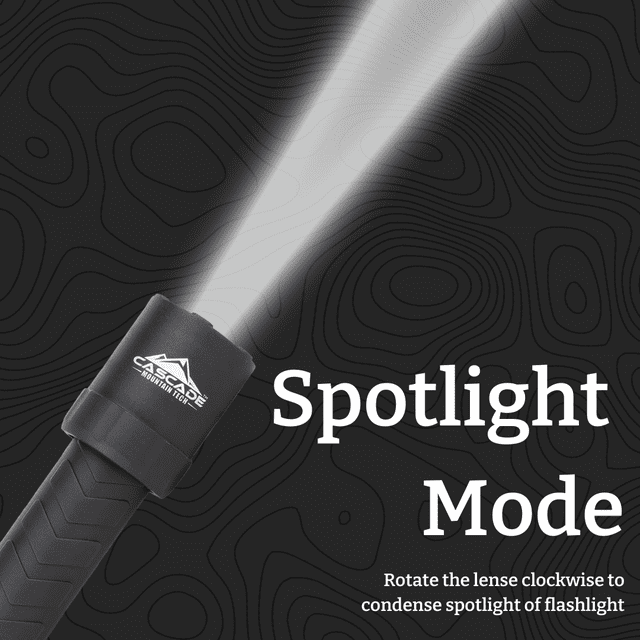 CMT STEELCORE? 1000Lumens LED Flashlight Black, with Emergency Strobe Feature, 4 AA Batteries Included