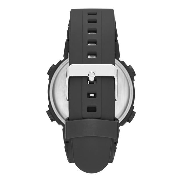 GEORGE Men's Digital Watch: Black Case, Positive Display, Plastic Band (FMDOGE012)