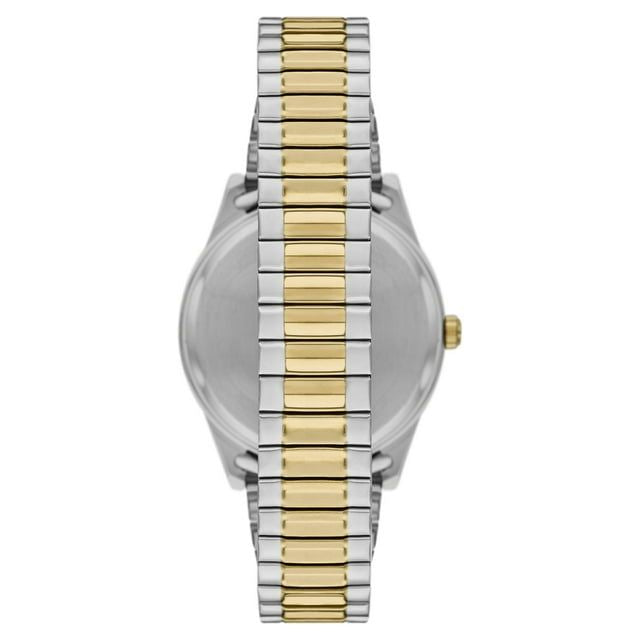 George Men's Watch: 2-Tone Silver/Gold Case, Blue Easy Read Dial, 2-Tone Silver/Gold Expansion Band (FMDOGE043)