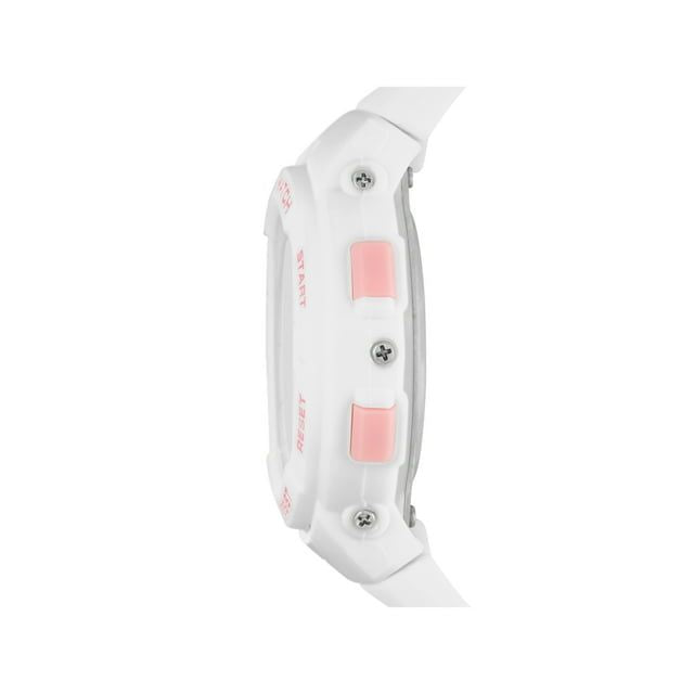 Time and Tru Women's White Digital Sport Wristwatch (FMDOTT086)