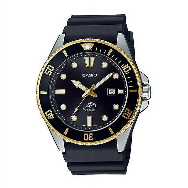 Casio Men's Dive Style Watch, Black-Gold MDV106G-1AV