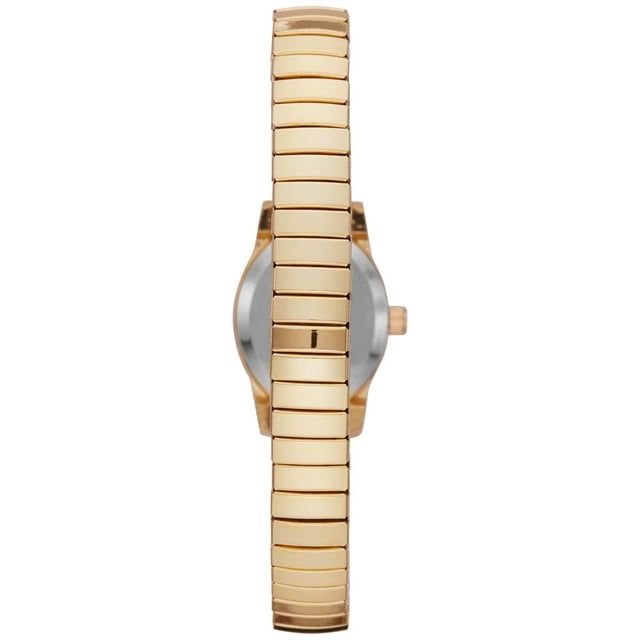 Time and Tru Women's Gold Tone Oval Watch with Expansion Strap