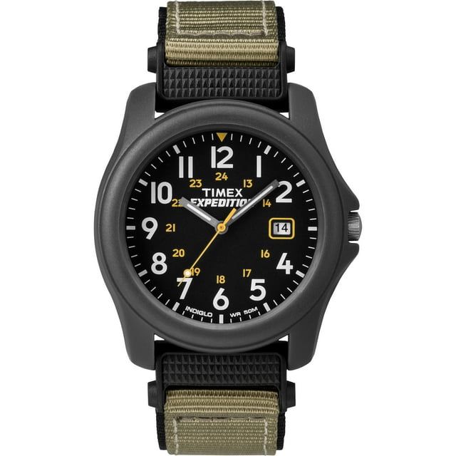 Timex Men's Expedition Camper Gray/Black 39mm Outdoor Watch, Fabric Strap