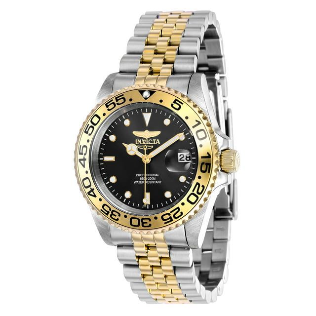 Invicta Pro Diver Ladies 38mm Stainless Steel Black Dial Quartz Watch 37163