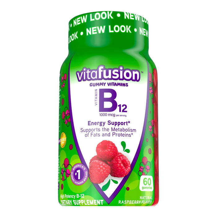 Vitafusion B12 Gummy Vitamins; Raspberry Flavor; 60 Count