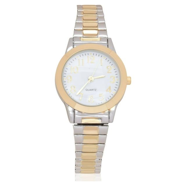 Time and Tru Female Analog Watch in Two-Tone with Expansion Band (4005LWM1)