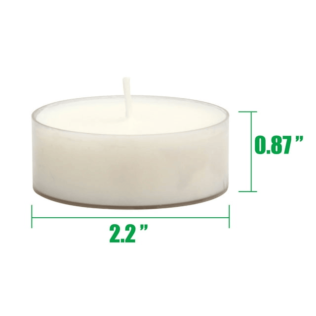 Stonebriar Unscented 1-Wick Mega Oversized 9 Hour Clear Cup Tealight Candles 20 Pack