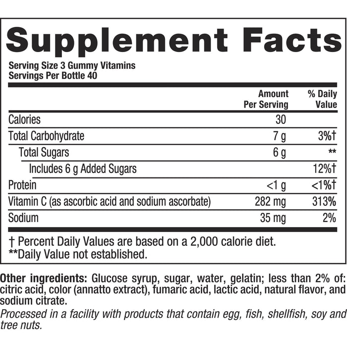 Vitafusion Power C Gummy Immune Support with vitamin C; Orange Flavor; 120 Count; Twin Pack