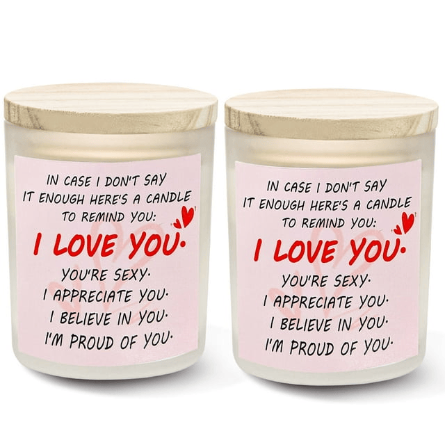 OSHINE Scented Candles Gift Sets Soy Wax Aromatherapy Candles Wood Lip Rubber Seal Cotton Natural Essenti Oil 5.3 oz 40 Hours for Datting,Proposal, Wedding,Party,Birthday,Decor.