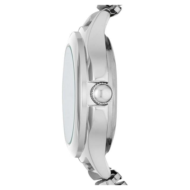 Time and Tru Women's Round Silver Tone Watch with Expansion Strap