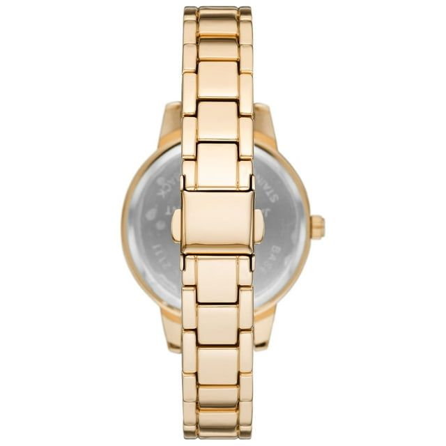 Time and Tru Women's Gold Tone Bee Watch and Bracelet Set