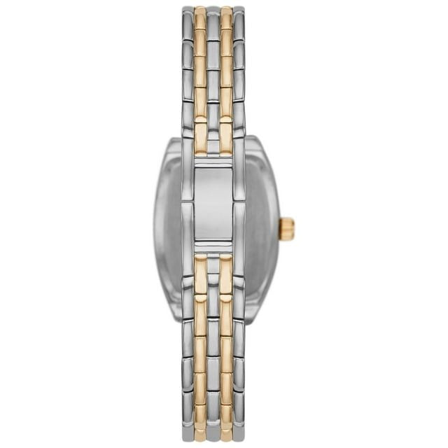 Time and Tru Women's Two Tone Barrel Case Bracelet Watch