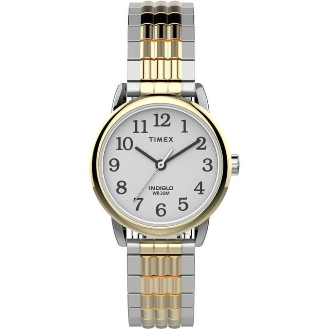 Timex Women's Easy Reader 25mm Perfect Fit Watch ¨C Two-Tone Case White Dial with Two-Tone Expansion Band