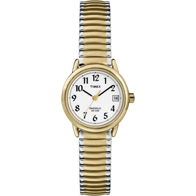 Timex Women's Easy Reader 25mm Watch ¨C Two-Tone Case White Dial with Expansion Band