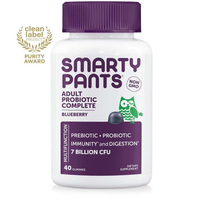 SmartyPants Adult Probiotic Complete Gummies; Blueberry Flavored; 40 Count