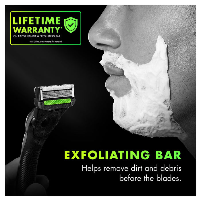 Gillette Labs with Exfoliating Bar Men's Razor - 1 Handle; 1 Blade Refill and Premium Stand