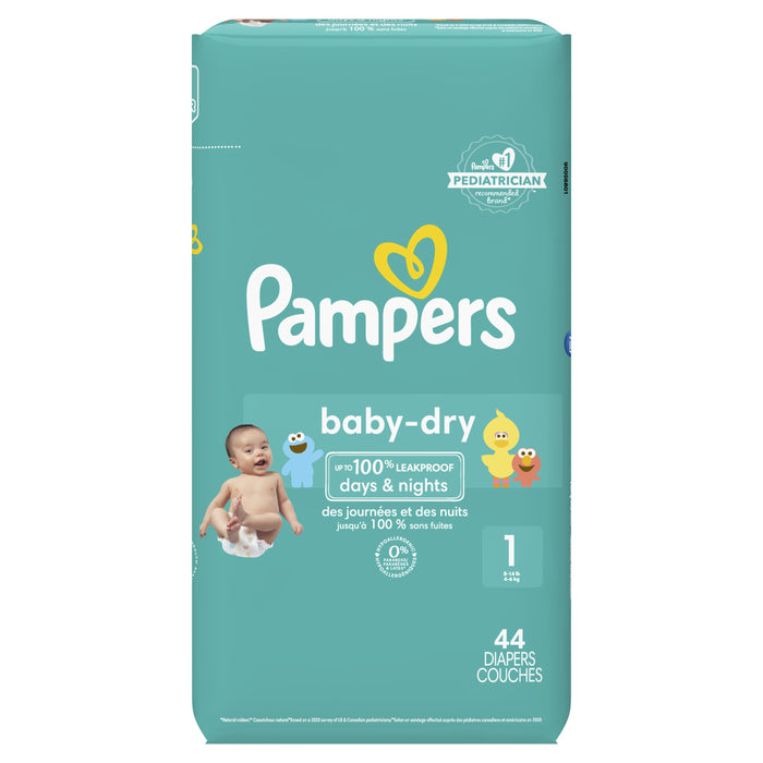 Pampers Baby-Dry Diapers Size 1, 44 Count