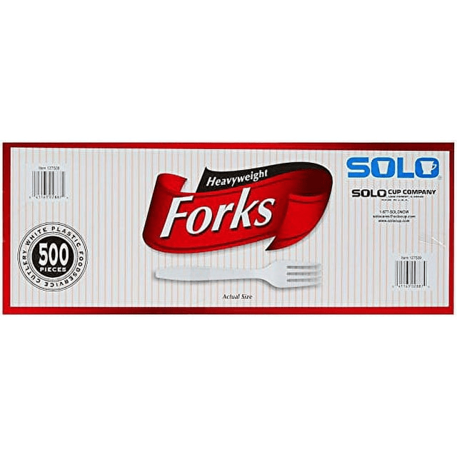 solo white heavyweight forks - 500 ct