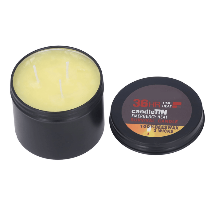 Fyydes Long Lasting Candles,Survival Candle 3 Wicks 36 Hours Burning Natural Sweet Aroma Widely Portable Emergency Candle For Home Outdoor,Emergency Candle