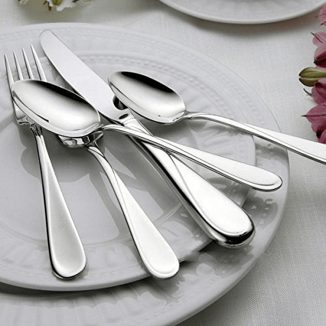 oneida flight 45-piece stainless-steel flatware set, service for 8 (2865045a)