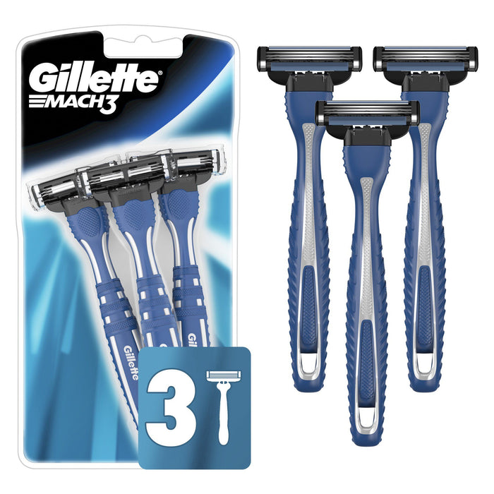 Gillette Mach3 Men's Disposable Razors; 3 Count