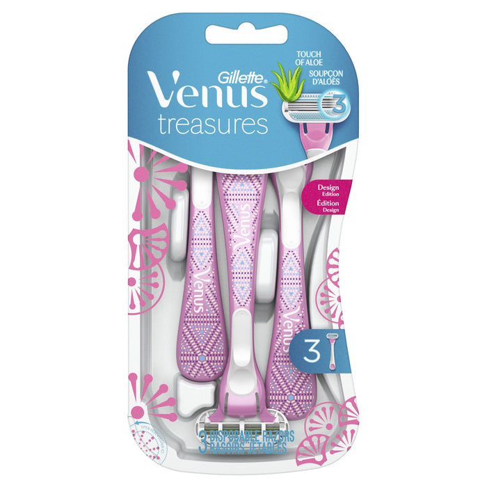 Gillette Venus Treasures Women's Disposable Razor; 3 Count