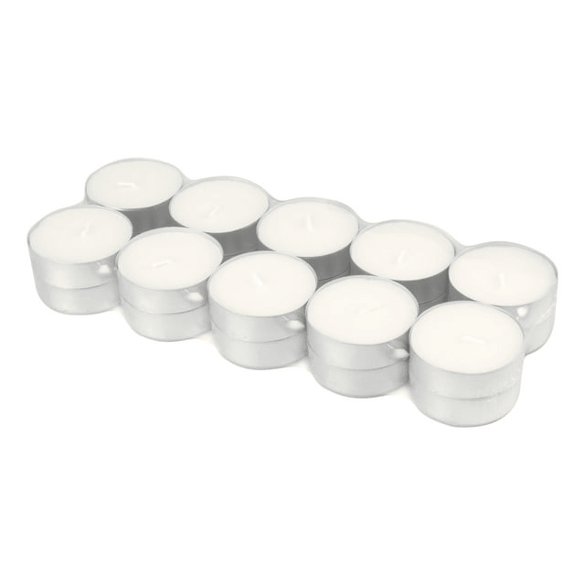 Stonebriar Unscented 1-Wick Mega Oversized 9 Hour Tealight Candles 20 Pack