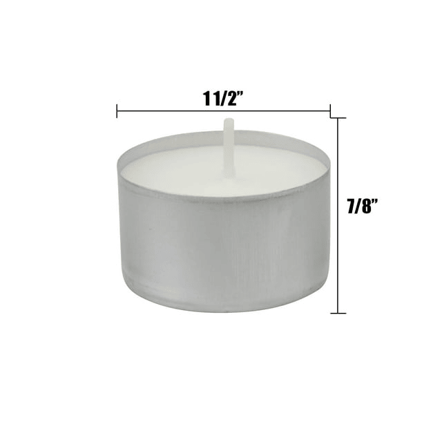 Stonebriar Unscented Long Burning Tealight Candles with 8 Hour Burn Time, 50 Pack, White