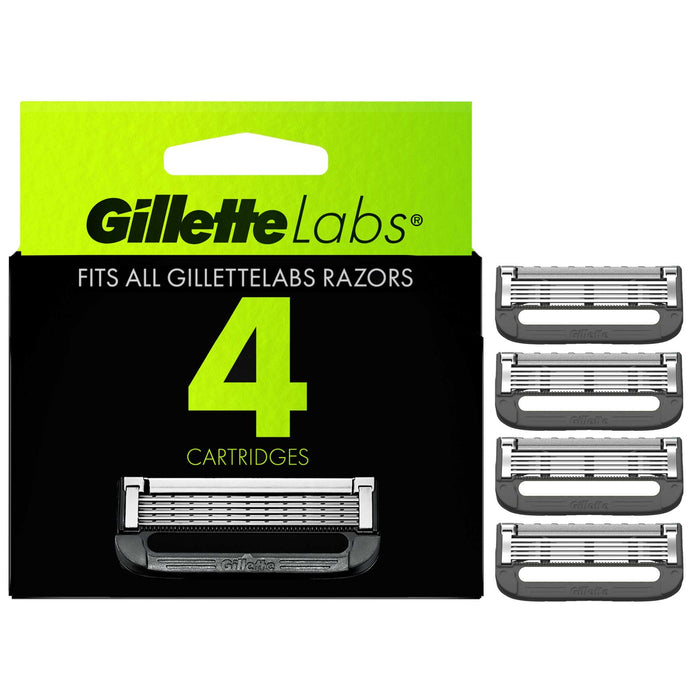 Gillette Labs Men's Razor Blade Refills with Exfoliating Bar; 4 Refills