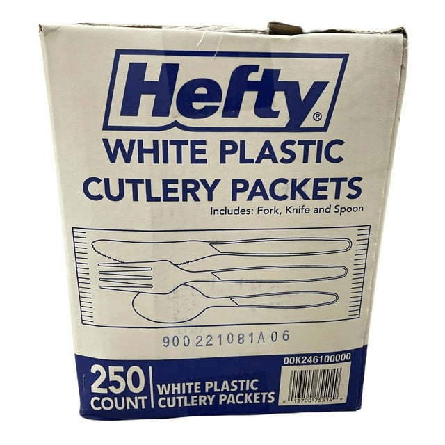 Hefty Wrapped Cutlery Combo Packs (250 ct.) White