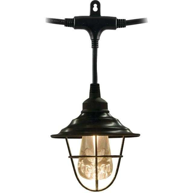 Enbrighten Accessory Lens Shades for Enbrighten Caf¨¦ String Lights, 6 Oil-Rubbed Bronze Cage Shades