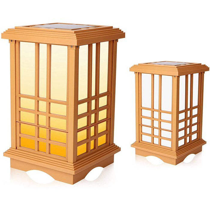 Techko Solar Zen Lantern ¨C Amber or White Light (Height 15.6")