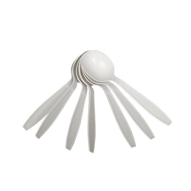 Karat PP Plastic Extra Heavy Weight Soup Spoons - White - 1,000 ct