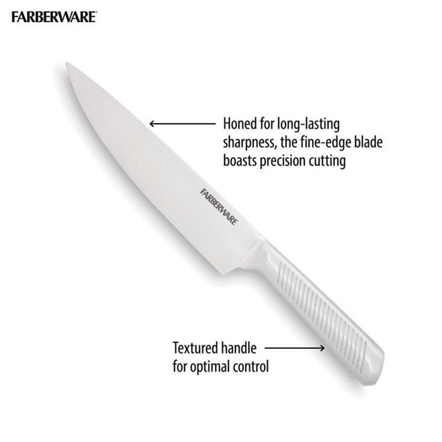 Farberware Professional 8-inch Forged Textured Stainless Steel Chef Knife