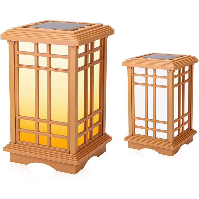 Techko Solar Zen Lantern ¨C Amber or White Light (15.6"high)