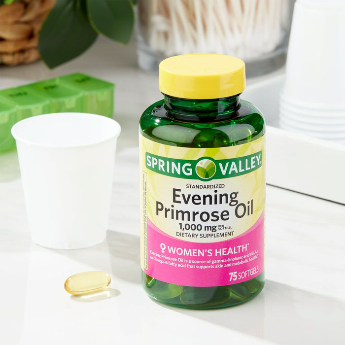 Spring Valley Women's Health Evening Primrose Oil Softgels; 1000 mg; 75 Count