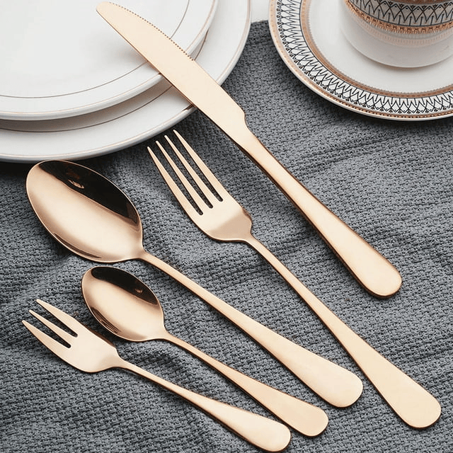 Silverware Set, AOMOTA 30 Piece Stainless Steel Flatware Silverware Set with Premium Gift box, Include Knife/Fork/Spoon/Teaspoon Service for 6, Mirror Finish, Smooth Edge