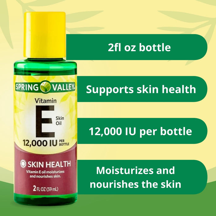 Spring Valley Vitamin E Oil with Keratin for Skin Health; 12000 IU; 2 fl oz