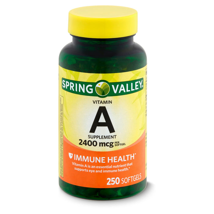 Spring Valley Vitamin A Supplement; 2400 mcg; 250 Count