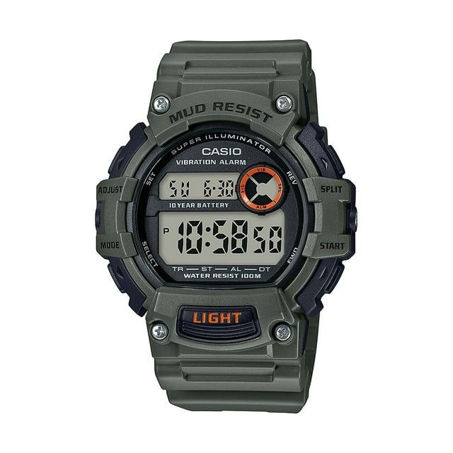 Casio Men's Heavy Duty Mud-Resistant Digital Watch, Green TRT110H-3AV