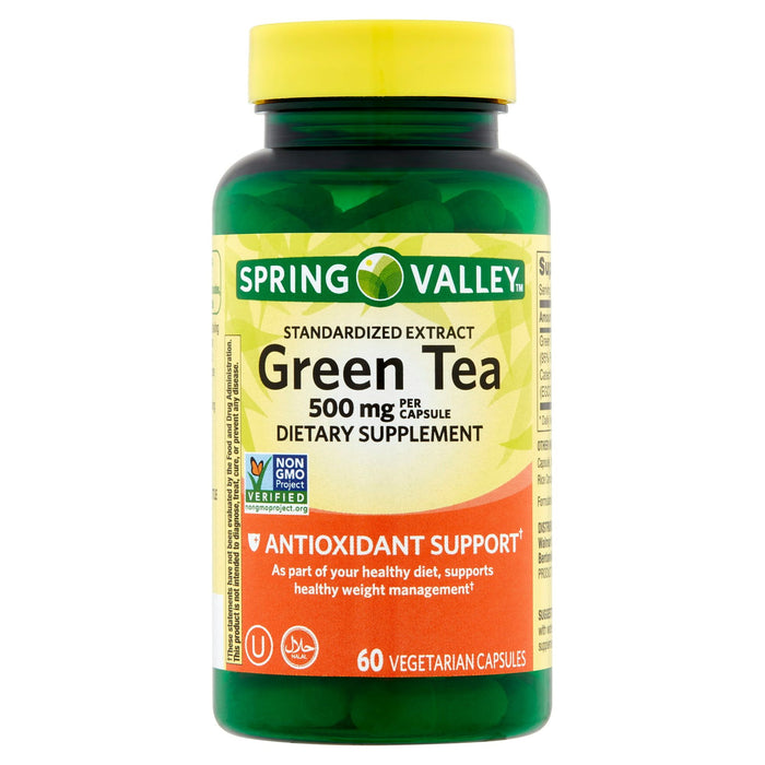 Spring Valley Green Tea Extract Vegetarian Capsules; 500 mg; 60 Count