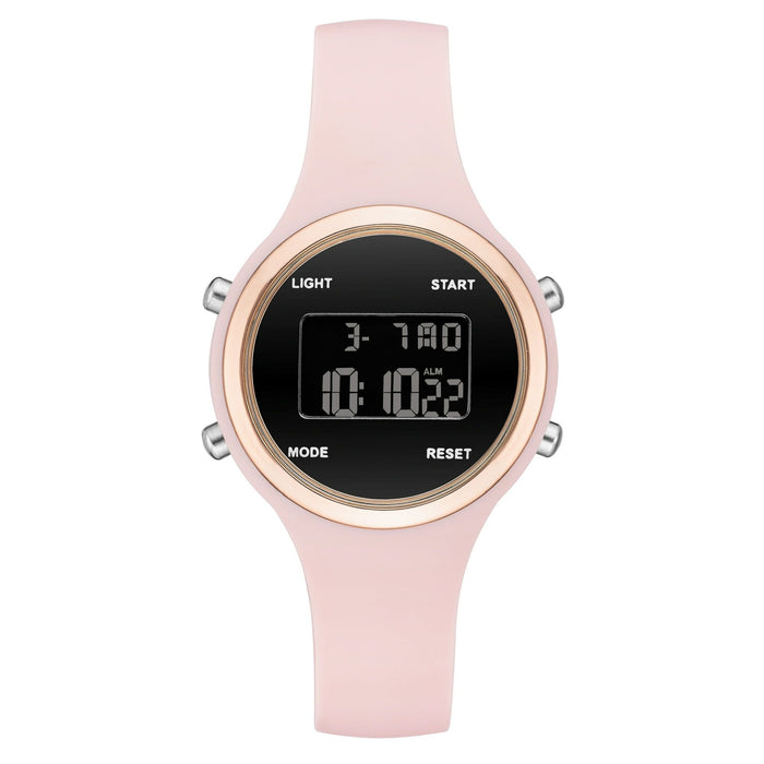 Time and Tru Adult Female Pink Silicone Digital Watch.