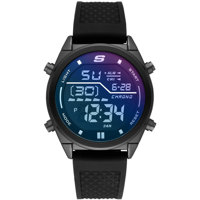 Skechers Mens Digital Watch Black Silicone Band (SR5142W)