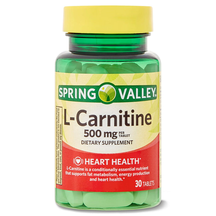 Spring Valley L Carnitine Amino Acid Supplement; Unflavored; 30 Count