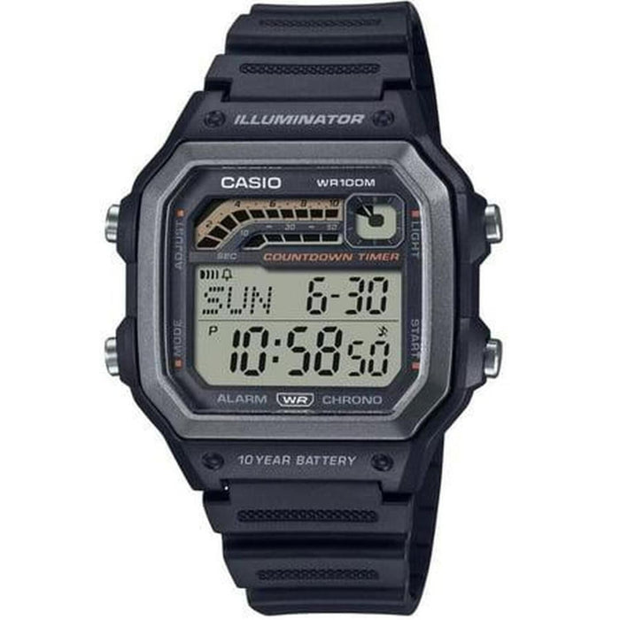 Casio Men's Black Sports Timer Digital Watch WS1600H-1AV