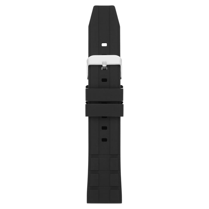 22mm Black Silicone Replacement Sport Watch Band (FMDBA015)