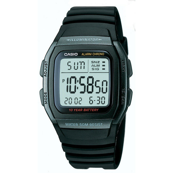 Casio Men's Black Sport Digital Watch with Resin Strap W96H-1BV