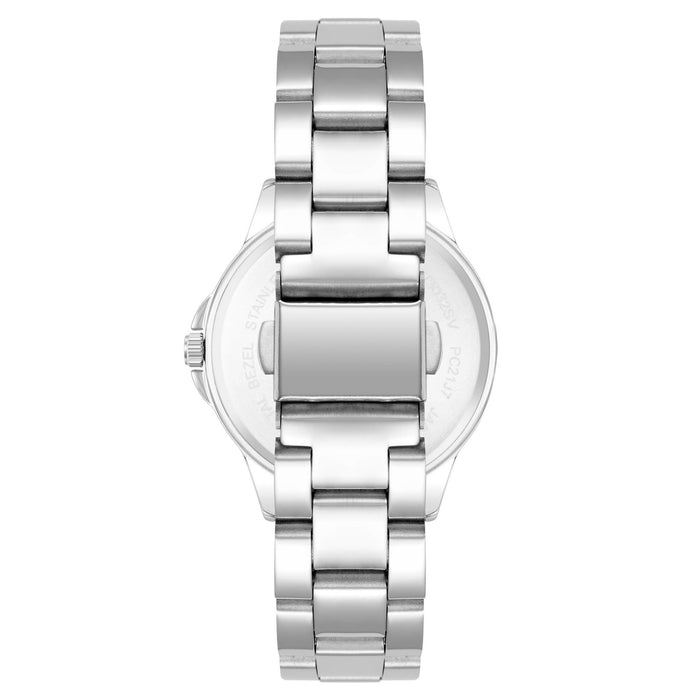 Time and Tru Silver Tone Bracelet White Round Dial Casual Watch with Metal Band