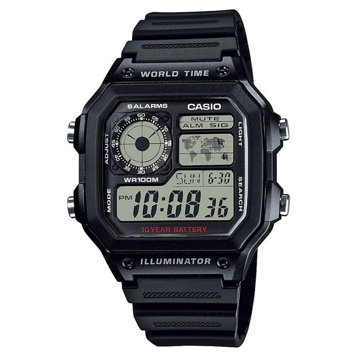 Casio Men Digital Resin Square Plastic Watch